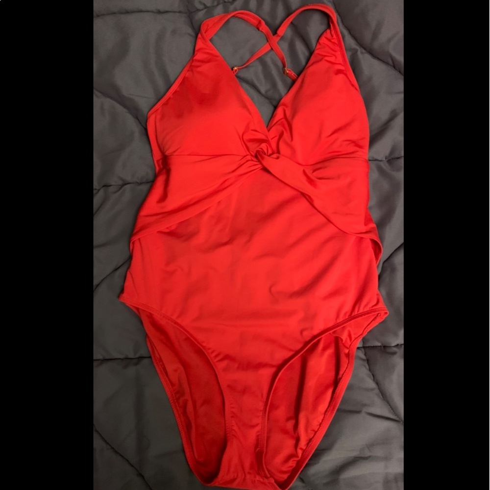 Red size 14 one piece swimsuit